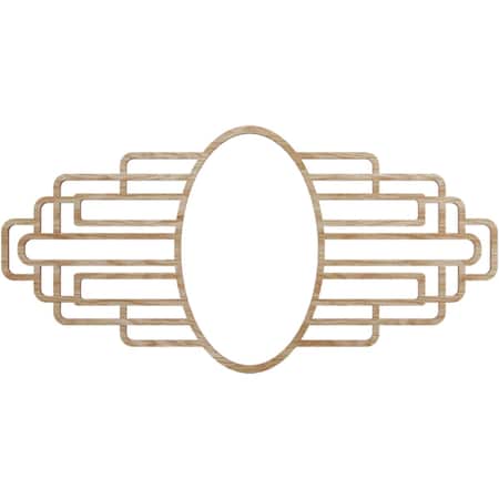Ekena Millwork Elizabeth Wood Fretwork Pierced Ceiling Medallion, Red Oak, 16"W x 8"H x 4 3/8"IW x 7 5/8"IH x 3/8"T CMWP16X08X0375EBRO